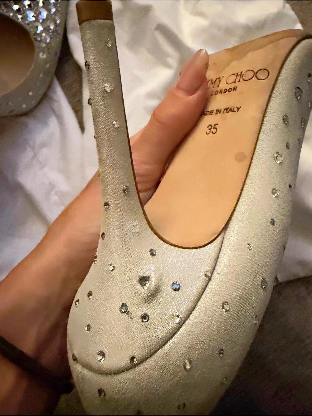 Jimmy Choo Crystal Embellished Heels EU 35 - Picture 12 of 16